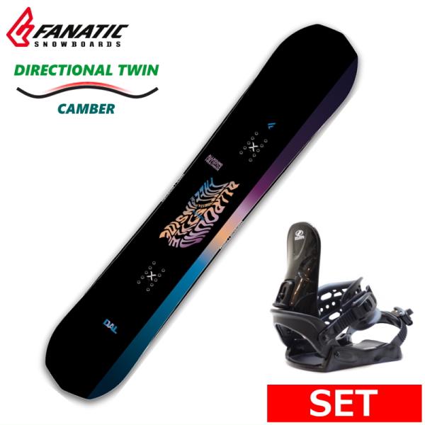23-24 FANATIC DUAL BLACK+ZUMA BINDING メンズ スノーボード2点...