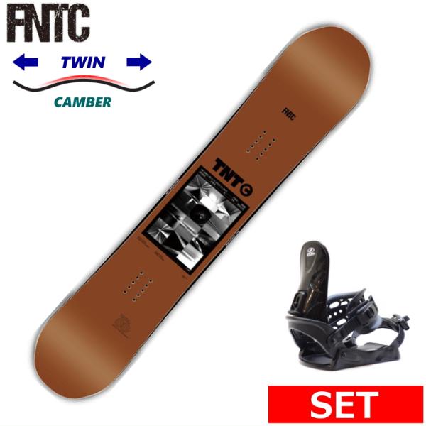 23-24 FNTC TNT C BROWN+ZUMA BINDING メンズ スノーボード2点セッ...