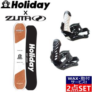 24 HOLIDAY ALLDAY + ZUMA ZM ホリデイ ツマ グラトリ 日本正規品 メンズ レディース スノーボード 板 バイン ビンディング 2点セット｜off-1