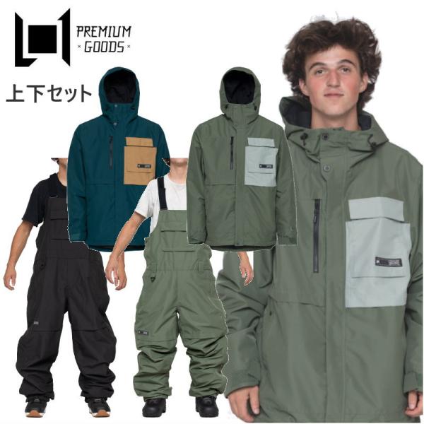 スノボウェア上下セット● L1 RANKIN JACKET BIB PANT エルワン スノーボード...