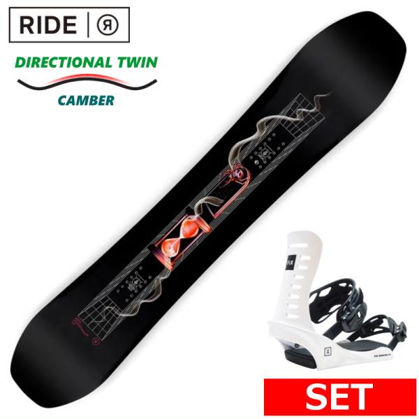 23-24 RIDE SHADOWBAN+FIX NATION JPN メンズ スノーボード2点セッ...
