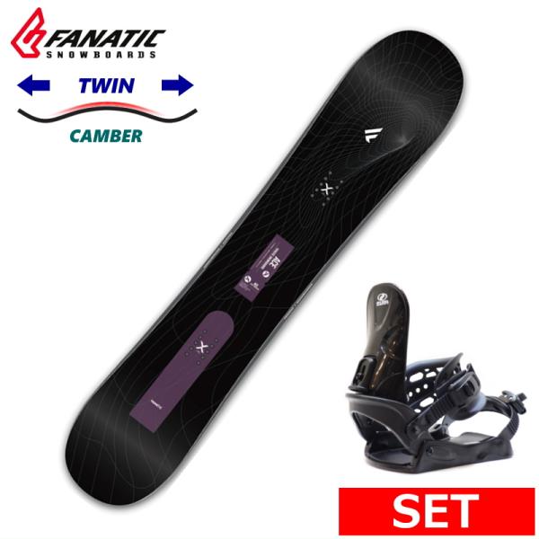 24-25 FANATIC ACE BLACK+ZUMA BINDING メンズ スノーボード2点セ...