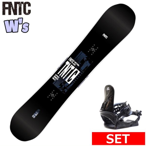 24-25 FNTC TNT C BLACK+ZUMA BINDING レディース スノーボード2点...