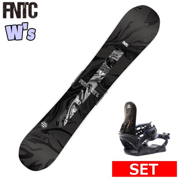 24-25 FNTC TNT L BLACK+ZUMA BINDING レディース スノーボード2点...