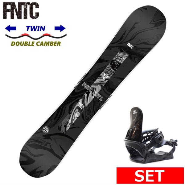 24-25 FNTC TNT L BLACK+ZUMA BINDING メンズ スノーボード2点セッ...