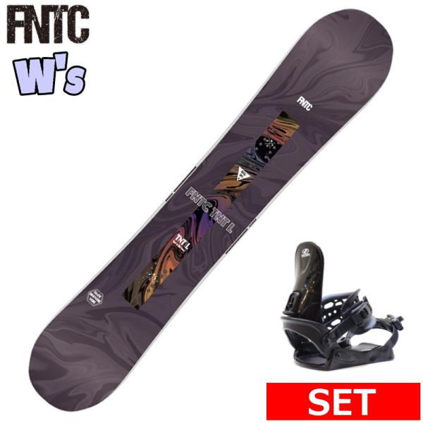 24-25 FNTC TNT L PURPLE+ZUMA BINDING レディース スノーボード2...