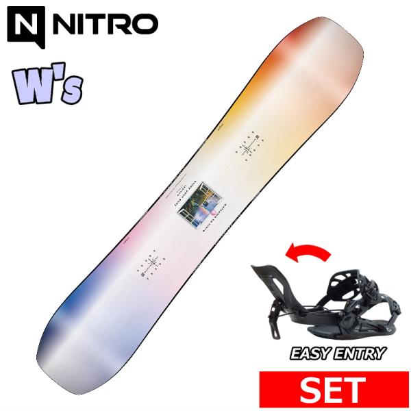 24-25 NITRO OPTISYM WOMENS+SP PRIVATE レディース ボードセット...