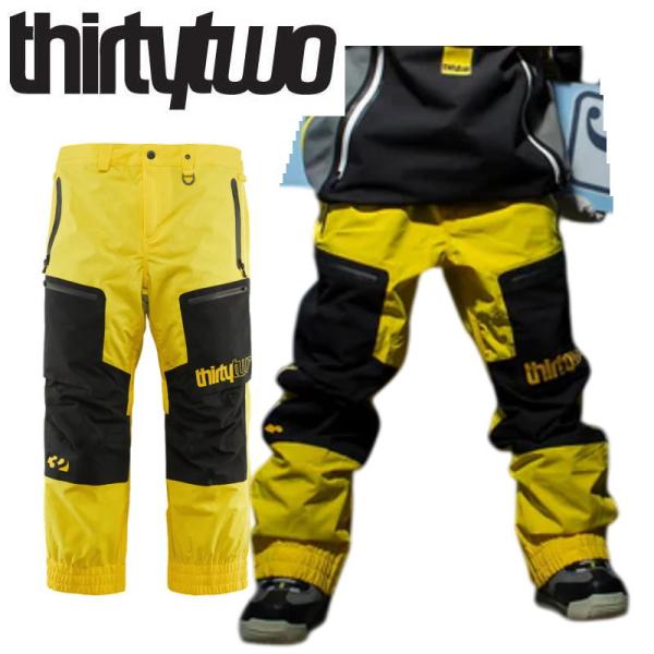 25-26 THIRTYTWO SONO XLT PANT カラー:BLACK YELLOW サーテ...
