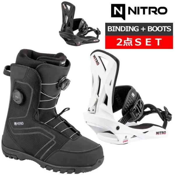 メンズ 型落ち バインディング ブーツ 2点セット [SOFT] 24-25 NITRO STAXX...