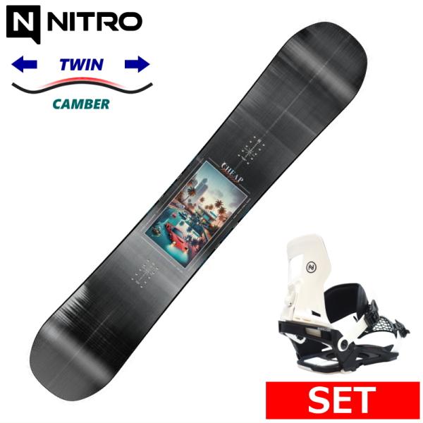 25-26 NITRO CHEAP THRILLS+NIDECKER MUON-X メンズ スノーボ...