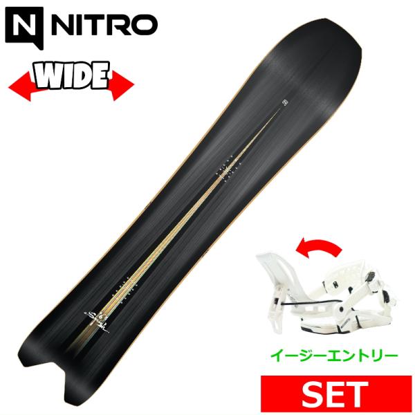 25-26 NITRO SQUASH+NIDECKER FENIX L メンズ スノーボード2点セッ...