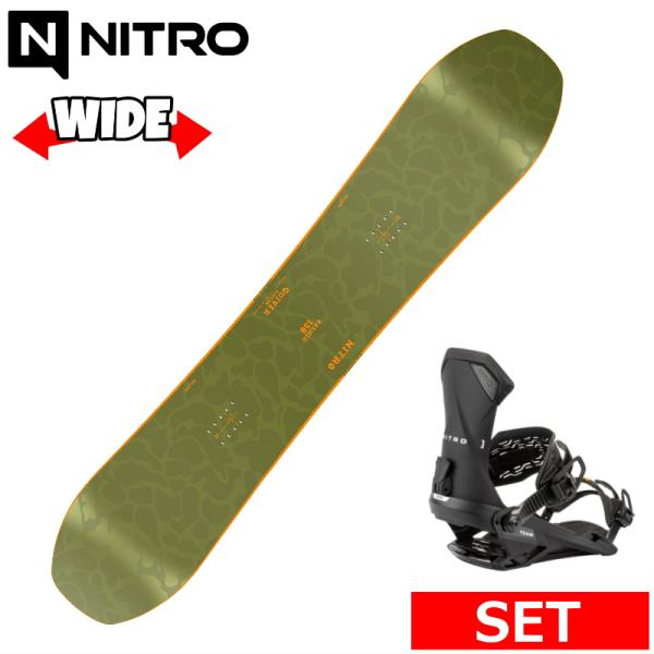 25-26 NITRO BASHER+NITRO TEAM L メンズ スノーボード2点セット ワイ...