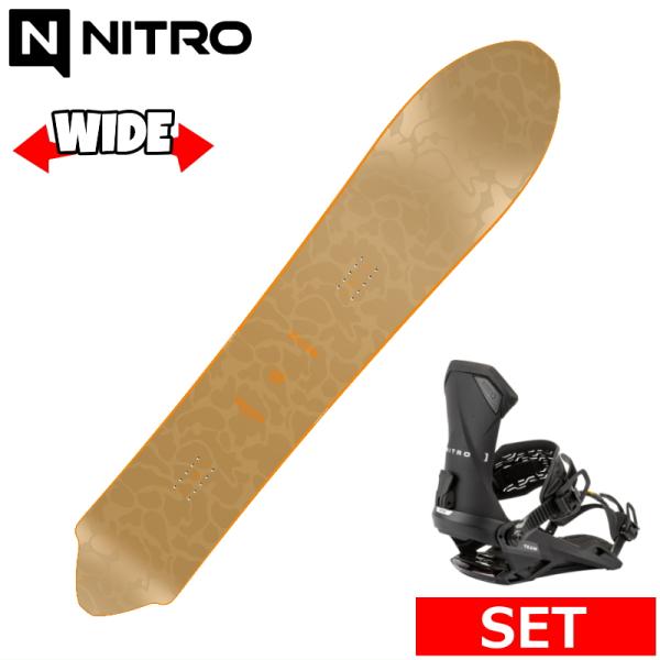 25-26 NITRO POW+NITRO TEAM L メンズ スノーボード2点セット ワイドボー...