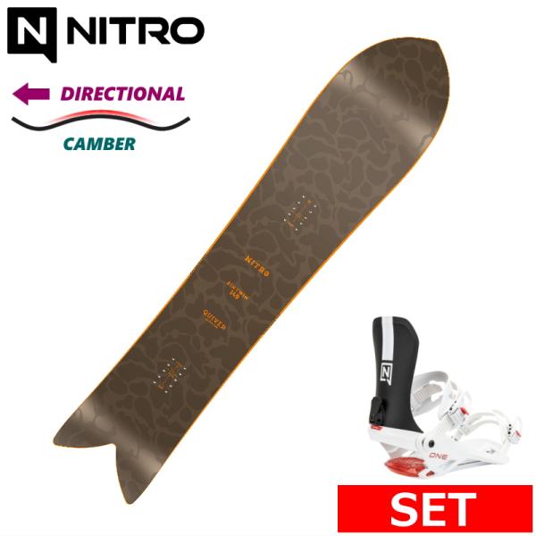 25-26 NITRO FIN TWIN+NITRO ONE メンズ ボードセット2点セット パウダ...
