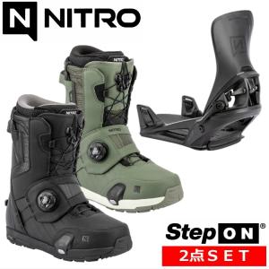 メンズ バインディング ブーツ 2点セット [MID] 25-26 NITRO STEP-ON+PROFILE STEP ON TLS ナイトロ スノーボード