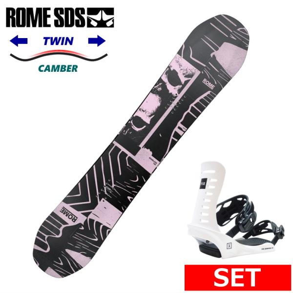25-26 ROME BONELESS+FIX NATION JPN メンズ スノーボード2点セット...