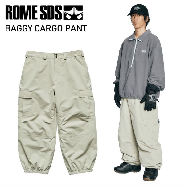 ★ 25-26 ROME SDS BAGGY CARGO PANT CREAM ローム スノボウェア...