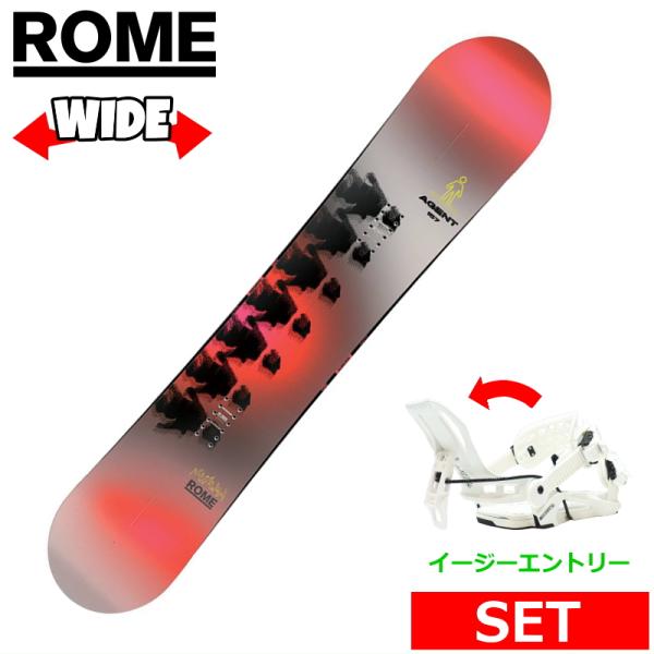 25-26 ROME AGENT WIDE+NIDECKER FENIX L メンズ スノーボード2...