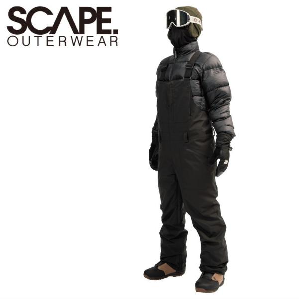 ★ 25-26 SCAPE BIB PANT カラー:BLACK エスケープ スノボウェア メンズ ...