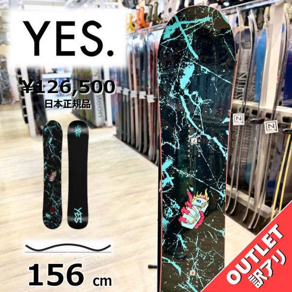 【ラスト1点】メンズ スノーボード 板 型落ち YES FRIDGE 156cm 24-25 アウト...