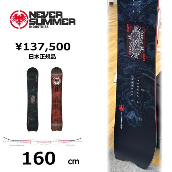 メンズ スノーボード 板 160cm NEVER SUMMER MEN'S V-TWIN ネバーサマ...