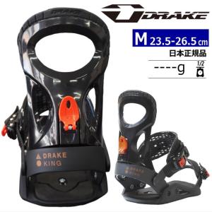 23-24 DRAKE KING LTD カラー:BLACK/NEON ORANGE Mサイズ ドレイク キング メンズ スノーボード ビンディング バイン 日本正規品｜off-1