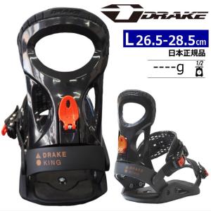 23-24 DRAKE KING LTD カラー:BLACK/NEON ORANGE Lサイズ ドレイク キング メンズ スノーボード ビンディング バイン 日本正規品｜off-1