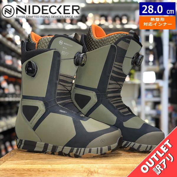 【ラスト１点】 【OUTLET】24-25 NIDECKER KITA カラー:GREEN 28cm...