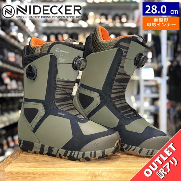 【ラスト１点】 【OUTLET】24-25 NIDECKER KITA カラー:GREEN 28cm...