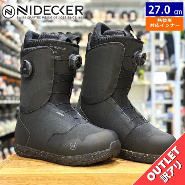 【ラスト１点】 【OUTLET】24-25 NIDECKER RIFT カラー:BLACK 27cm...