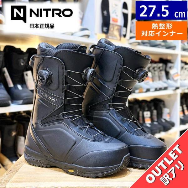 【アウトレット】メンズ スノーボードブーツ 26 NITRO TEAM BOA WIDE BLACK...