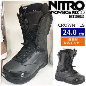 23-24 NITRO CROWN TLS カラー:Black   24cm ナイトロ クラウン レディース スノーボードブーツ 日本正規品｜off-1