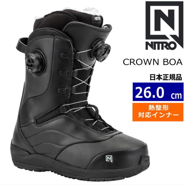 【ラスト１点】 24-25 NITRO CROWN BOA カラー:BLACK 26cm ナイトロ ...
