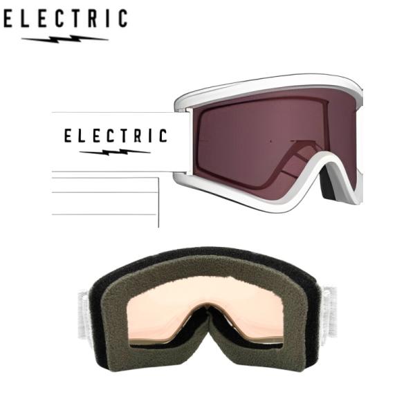 24-25ELECTRIC EGVK カラー:MATTE WHITE レンズ:ROSE CONTRA...