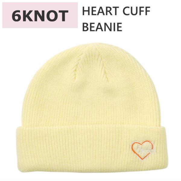 ◎25 6KNOT HEART CUFF BEANIE カラー:LIGHT YELLOW ビーニー ...
