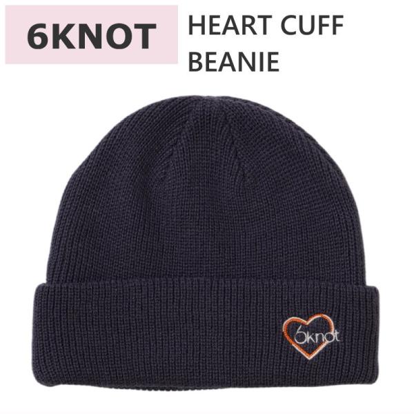 ◎25 6KNOT HEART CUFF BEANIE カラー:BLACK ビーニー ニット帽 キャ...