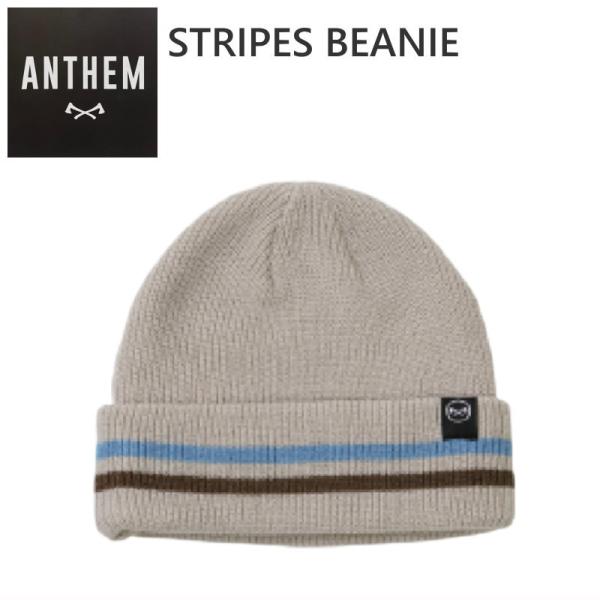★26 ANTHEM STRIPES BEANIE カラー:GRAY ビーニー ニット帽 キャップ ...