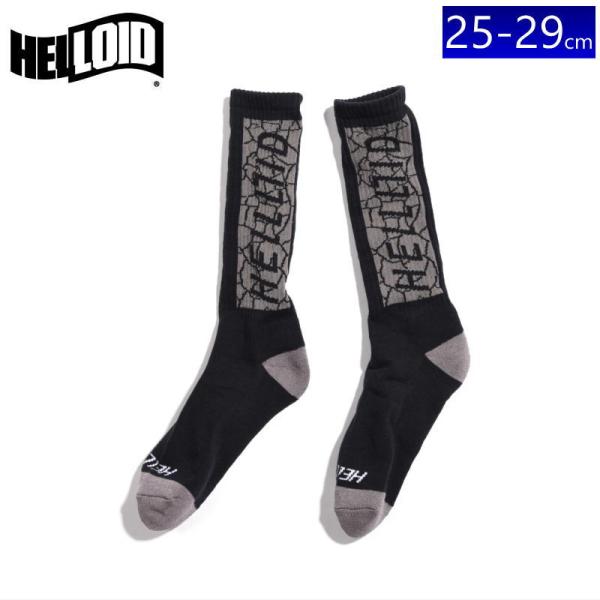 ●[M/L(25-29cm)]24 HELLOID SOCKS CRASH カラー:BLACK メン...