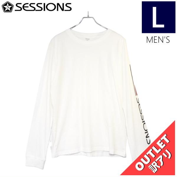 【OUTLET】 SESSIONS RACER LS TEE WHITE Lサイズ セッションズ メ...
