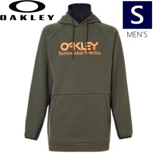 20-21 OAKLEY TNP DWR FLEECE HOODY カラー: NEW DARK BRUSH オークリー スノーボード スキー インナーウェア プルオーバー パーカー フード Sサイズの商品画像