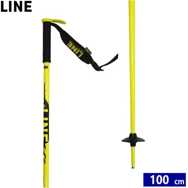 スキーポール 24 LINE PIN BLACK YELLOW[100cm] ライン ピン スキー ...