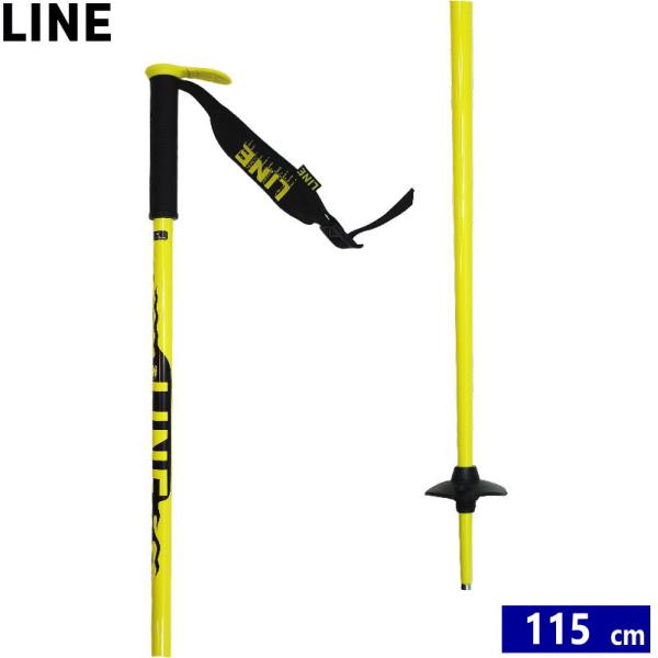 スキーポール 24 LINE PIN BLACK YELLOW[115cm] ライン ピン スキー ...