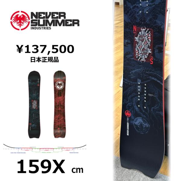 【早期予約商品】 メンズ スノーボード 板 159Xcm NEVER SUMMER MEN'S V-...