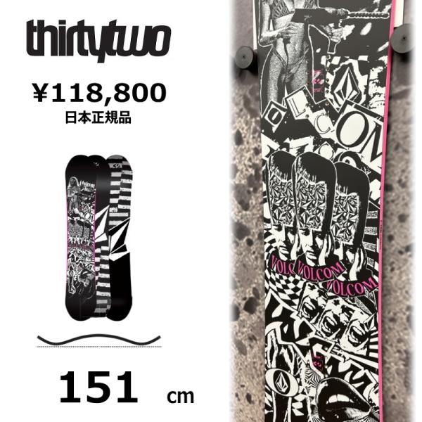 特典 【早期予約】 メンズ スノーボード 板 151cm THIRTYTWO VOLCOM CREE...