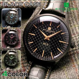 イタリアンレザー 腕時計 B.H.WATCHES MILANO BLACK CASE ビジネスやカジュアルにも使える イタリア製 本革 高品質 シチズン・ミヨタ メンズウォッチ｜offer1999