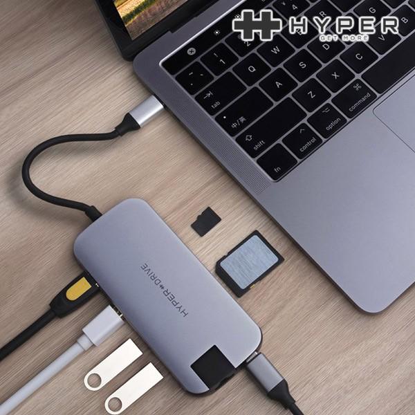 パソコンのポート不足を一気に解消 スリムタイプ 8in1USB-Cハブ HyperDrive ハイパ...