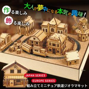 鉄道ジオラマ 組み立てキット CRAFT VILLAGE ヨーロッパ or ジャパンの風景を楽しむ 大人が夢中になる本気の趣味！作る楽しみ、飾る楽しみ 接着剤不要で組み立て｜offer1999