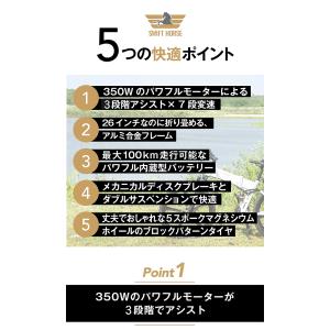 SWIFT HORSE 2 電動自転車 26イ...の詳細画像4