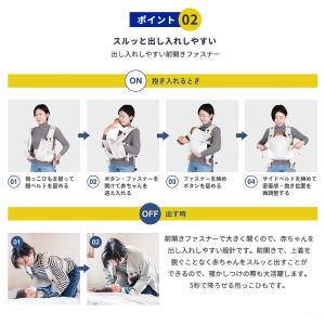 抱っこ紐 抱っこひも コンパクトタイプ 対面抱...の詳細画像3