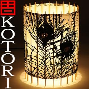 日吉屋・照明 古都里-KOTORI- HG自立式スタンド中φ220×H300  Peacock Feather｜offer1999